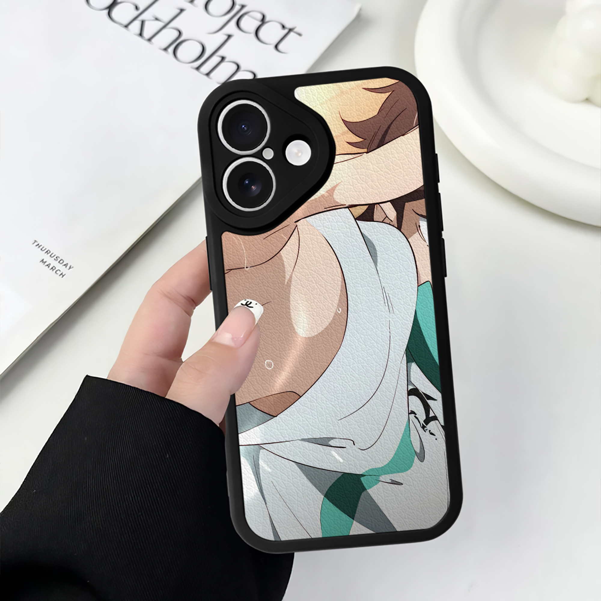 （画像用） ハイキュー!! Haikyu!! 【iPhone 16シリーズ対応】シリコンスマホケース（レザー調） 材質：シリコン